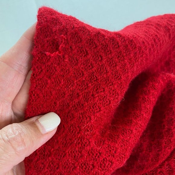 Style & Co Womens Red Cowl Neck Waffle Knit Tunic Size M with Pockets Coastal - Picture 6 of 10